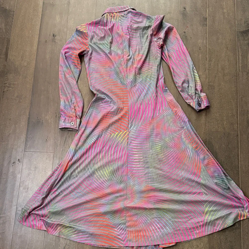 Vintage Colorful Women's Dress - Made in Italy - Picture 10 of 10